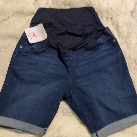 10 Maternity Shorts Jeans Denim Stretch